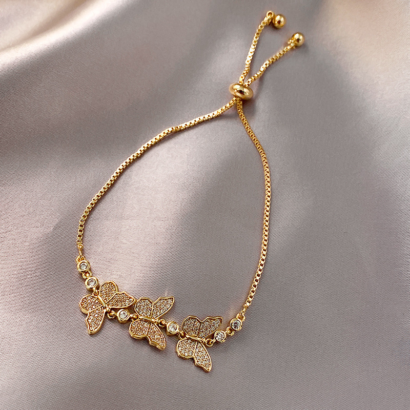 Stylish Butterfly Micropaved Bracelet