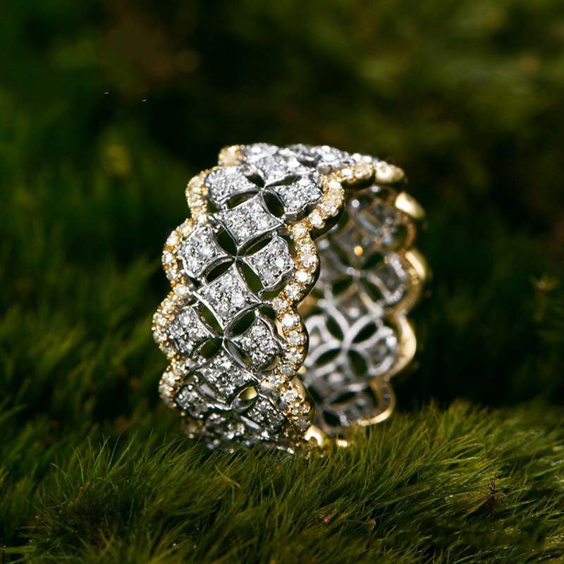 European Palace Brilliant Starry Lace Ring Girl