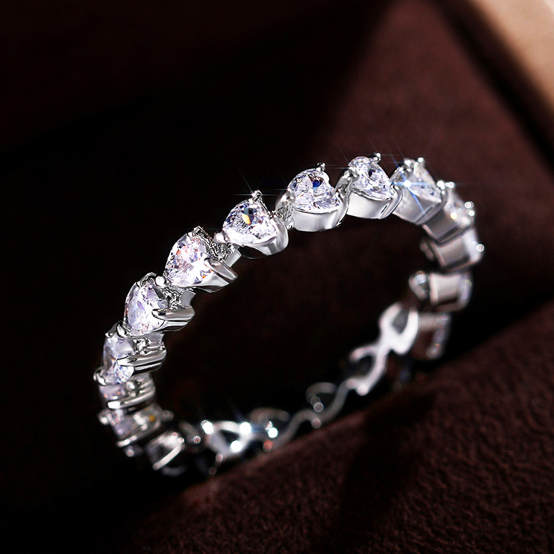 Sweet Instagram Style Full Circle Heart shaped Ring for Women