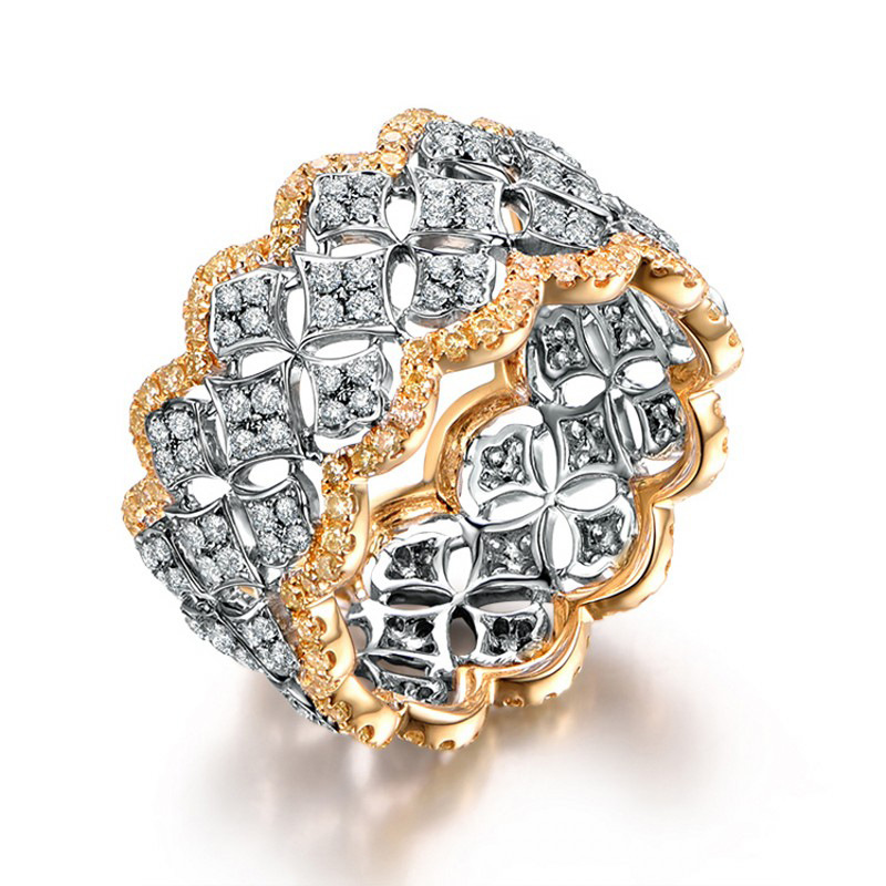 European Palace Brilliant Starry Lace Ring Girl
