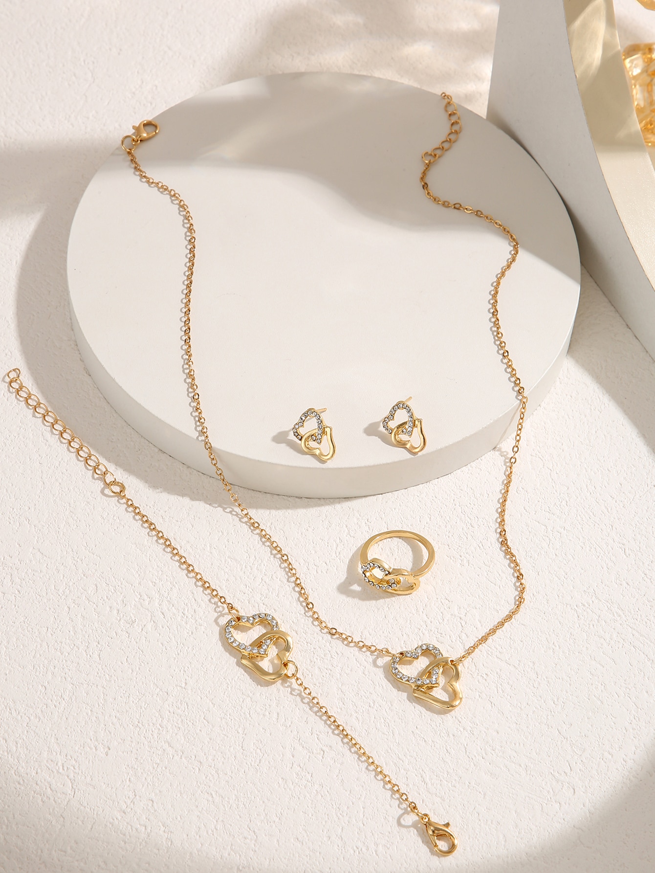 5pcs set Rhinestone Decor Jewelry Set