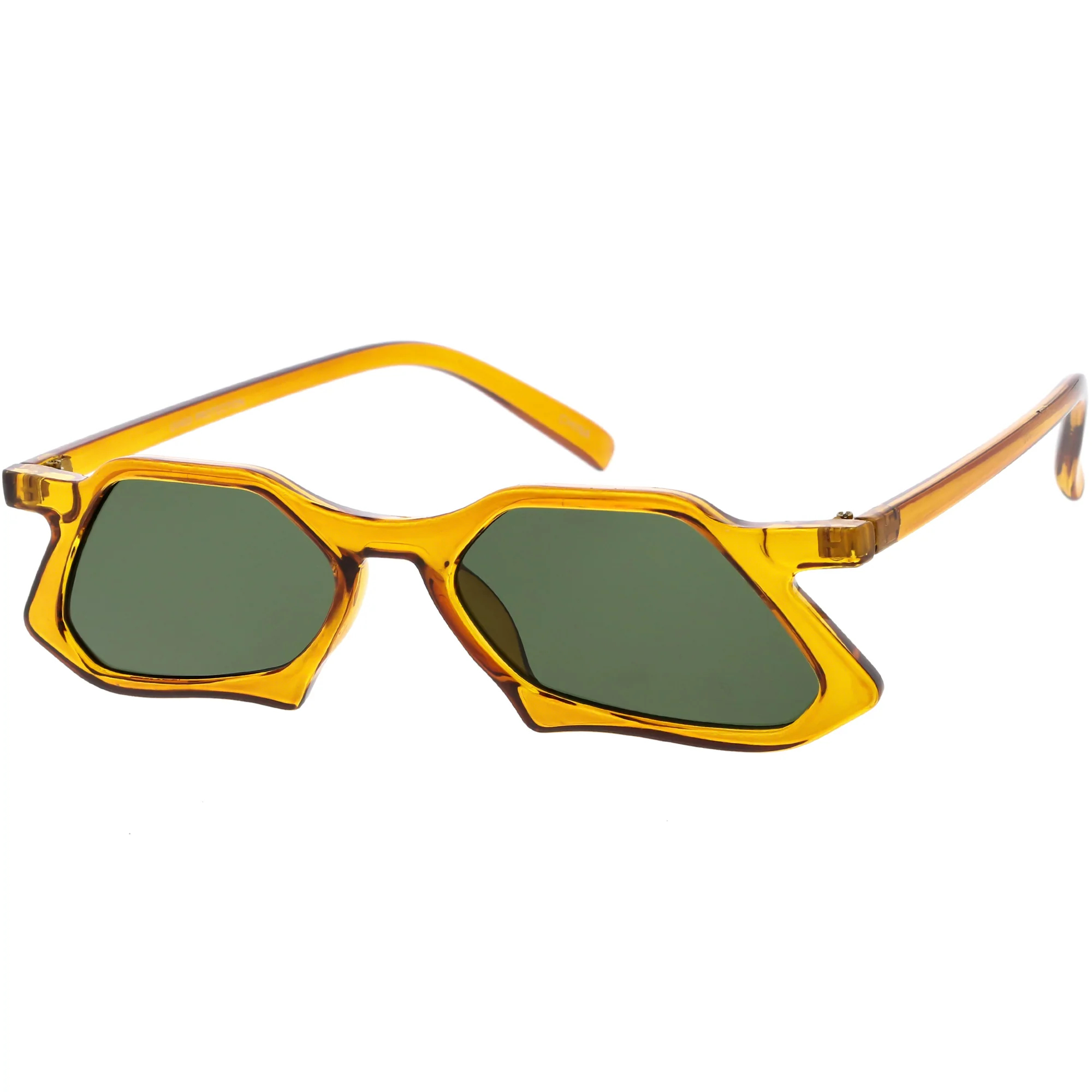 Retro Unique Geometric High Temple Sunglasses